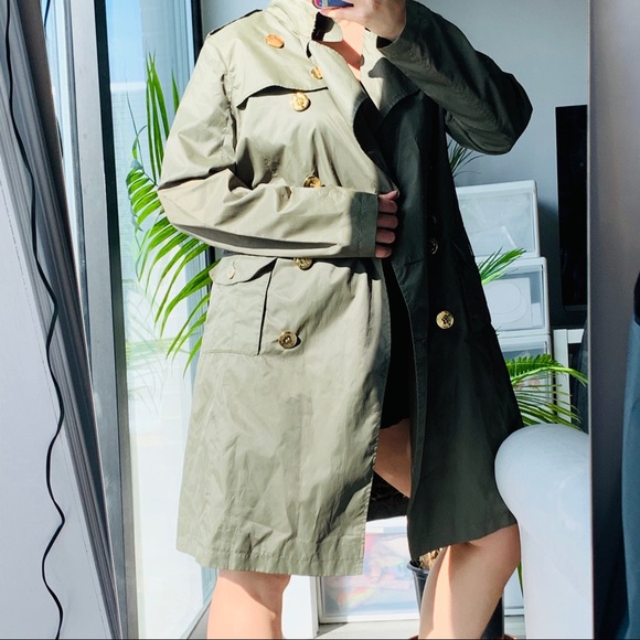 Baby Phat Double-Breasted Designer’s Trench Coat Camo Green Leopard Satin - Picture 10 of 16